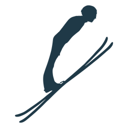 Skiing winter sport silhouette PNG Design Transparent PNG
