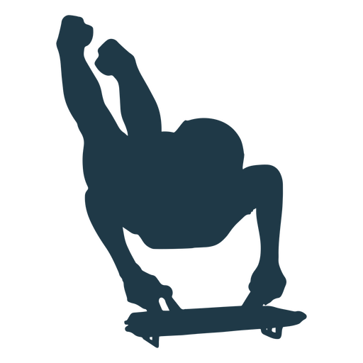 Bobsleigh winter sport silhouette PNG Design