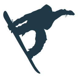 Snowboarding Jump Silhouette PNG Design