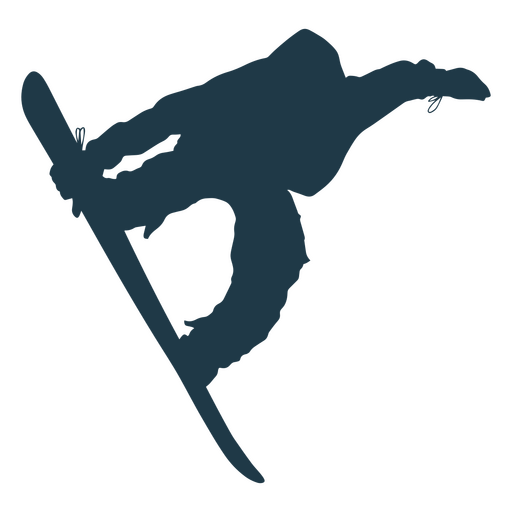 Snowboarding Jump Silhouette PNG Design