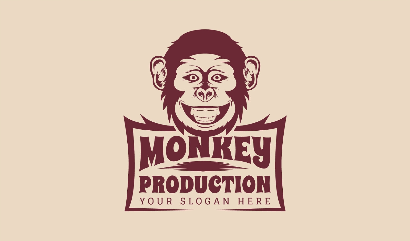 Diseño de plantilla de logotipo de mono