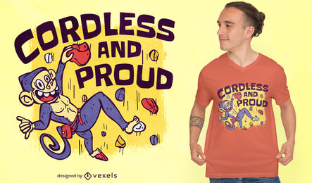 Monkey climbing wall t-shirt design