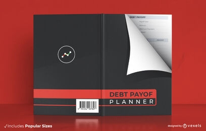 Planejador de pagamento de dívidas Design de capa de livro
