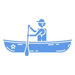 Einfache Leute Kanu PNG-Design