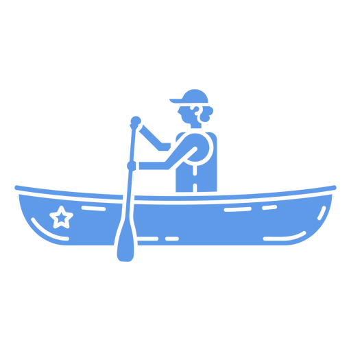 Simple people canoe PNG Design