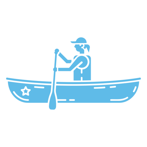 Simple people water activity kayak