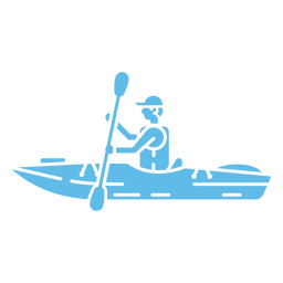 Simple water hobby people kayak PNG Design