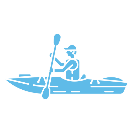 Kayak de gente de hobby de agua simple Diseño PNG