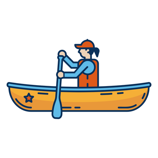 Kayak de deporte de personas de actividad de agua Diseño PNG