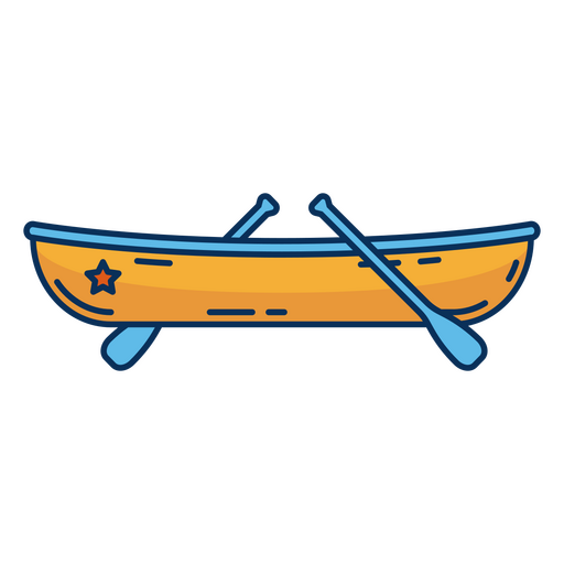 Kayak deportivo para actividades acu?ticas Diseño PNG