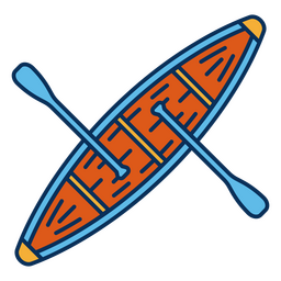Canoa deportiva de actividades acuáticas Diseño PNG