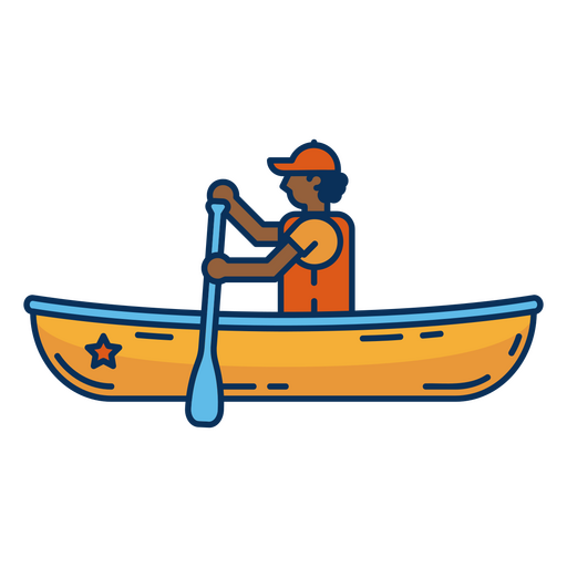 Water activity people kayak PNG Design