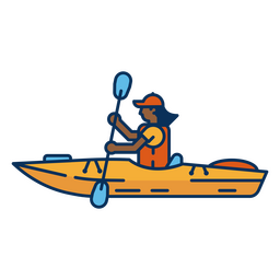 Canoa de pessoas de atividade aquática Desenho PNG