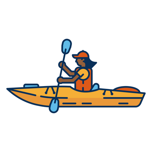 Water activity people canoe PNG Design