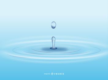 Realistic Water Drop Splash