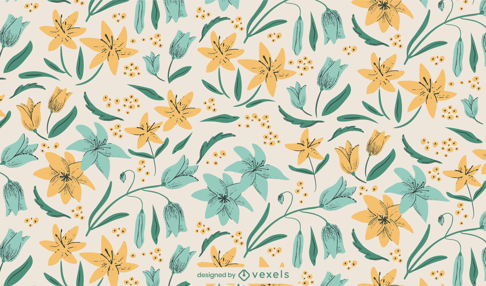 Lily flower pattern design