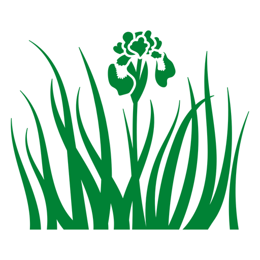 Flor monocromática de planta aquática Desenho PNG