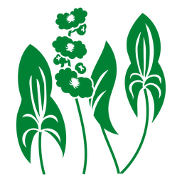 Orchideen einfarbig PNG-Design