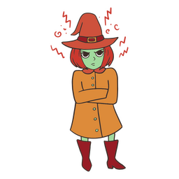 Angry witch magic character PNG Design Transparent PNG