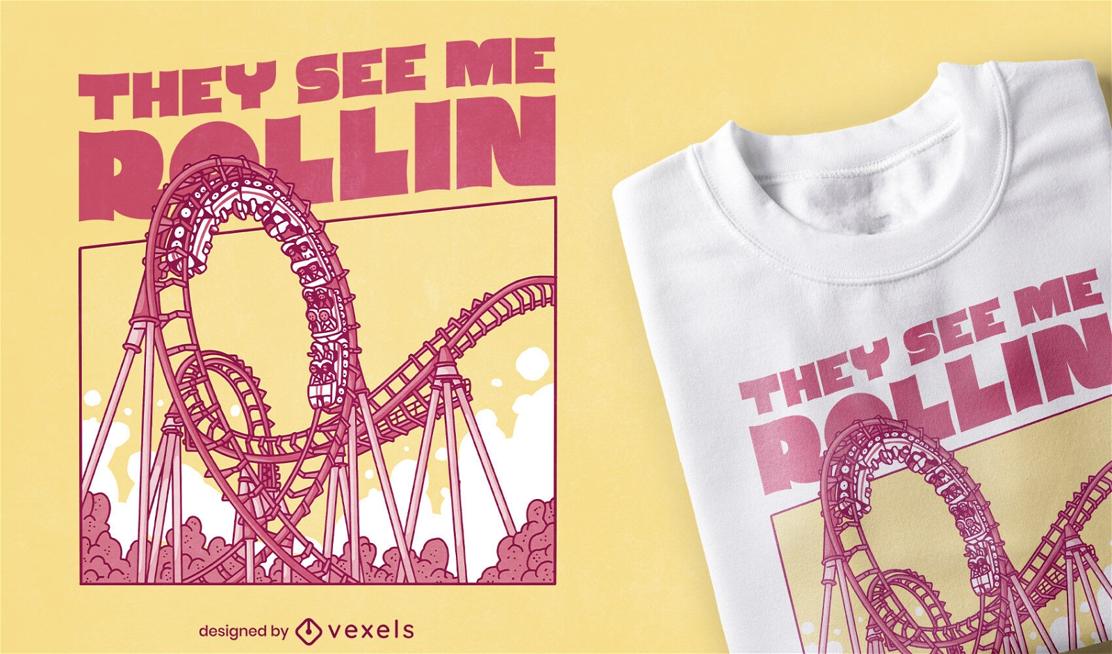 Roller coaster quote t-shirt design