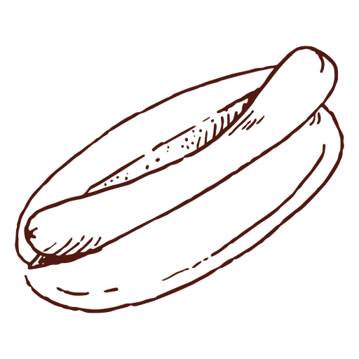 Comida de cachorro-quente simples Desenho PNG