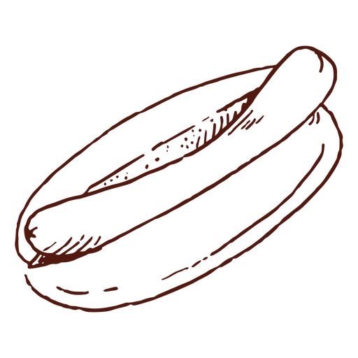 Einfaches Hot-Dog-Essen PNG-Design
