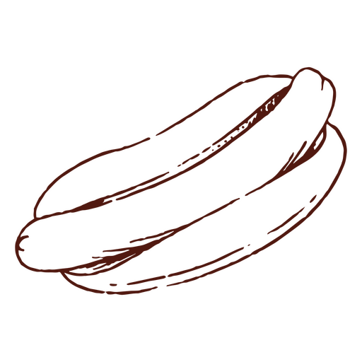 Simple hot dog bread food PNG Design