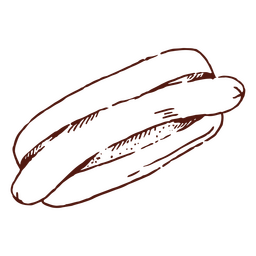 Simple hot dog meat food PNG Design