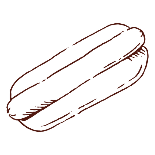 Comida r?pida simple de carne de hot dog Diseño PNG