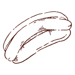Hot Dog Fleisch schnelles einfaches Essen PNG-Design
