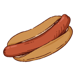Meat hot dog fast food PNG Design Transparent PNG