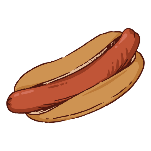 Meat hot dog fast food PNG Design
