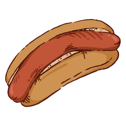 Hot dog meat street food PNG Design Transparent PNG