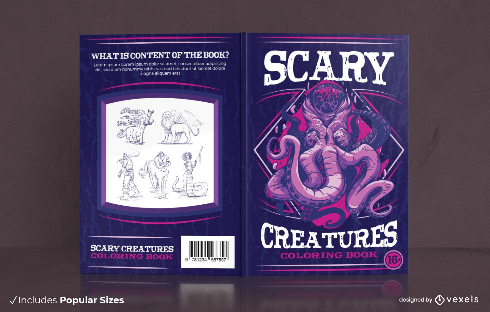 Scary creatures Book cover design
