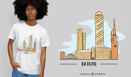 City urban landscape t-shirt design