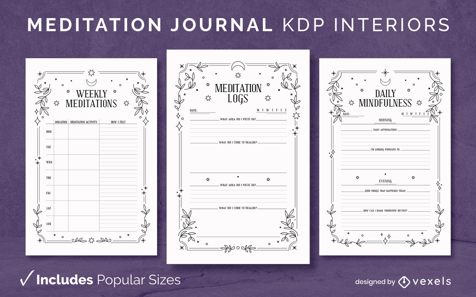 Mystische Meditation Journal-Designvorlage KDP