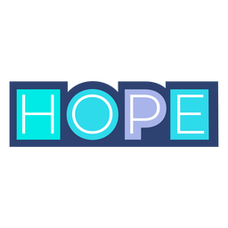 Hope flat color block quote PNG Design
