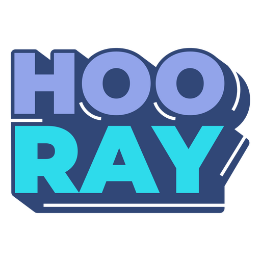 Hooray citação de traçado de cor Desenho PNG