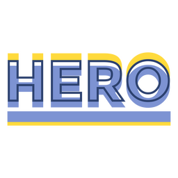 Cita de trazo de color de héroe Diseño PNG