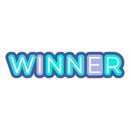Cita de neón ganador Diseño PNG