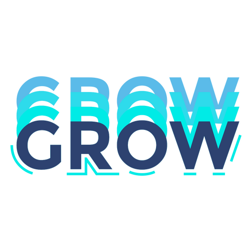 Grow flat quote PNG Design