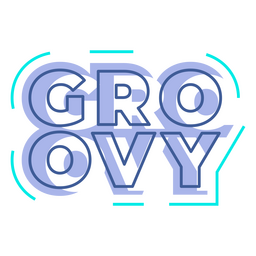 Groovy color stroke quote PNG Design