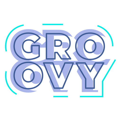 Citação de traçado de cor Groovy Desenho PNG