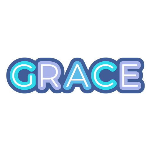 Grace color stroke quote PNG Design
