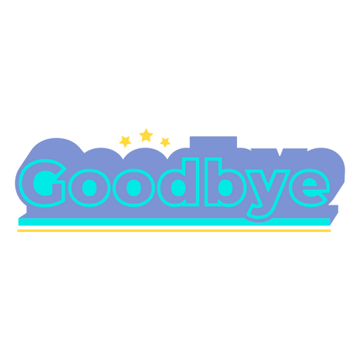 Goodbye flat quote PNG Design