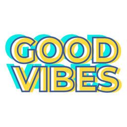 Cita de trazo de color de buenas vibraciones. Diseño PNG