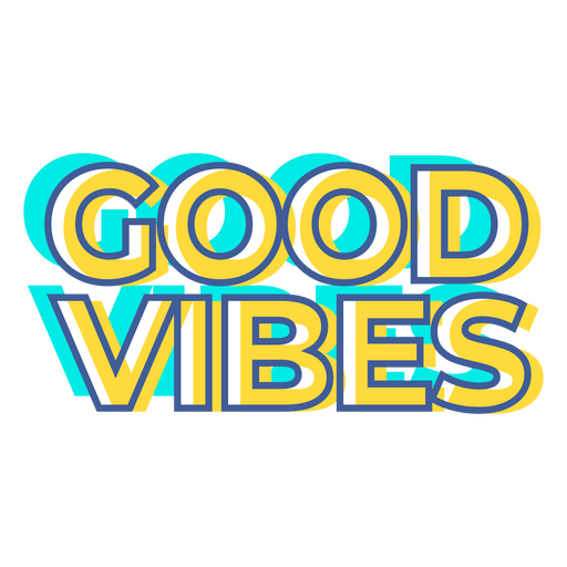 Good vibes color stroke quote PNG Design