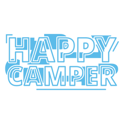Cita de trazo lleno de campista feliz Diseño PNG