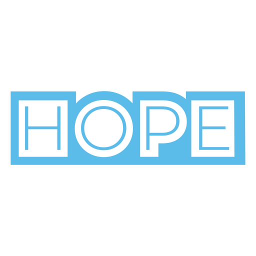 Hope filled stroke quote PNG Design