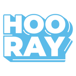 Citação de traçado preenchido Hooray Desenho PNG
